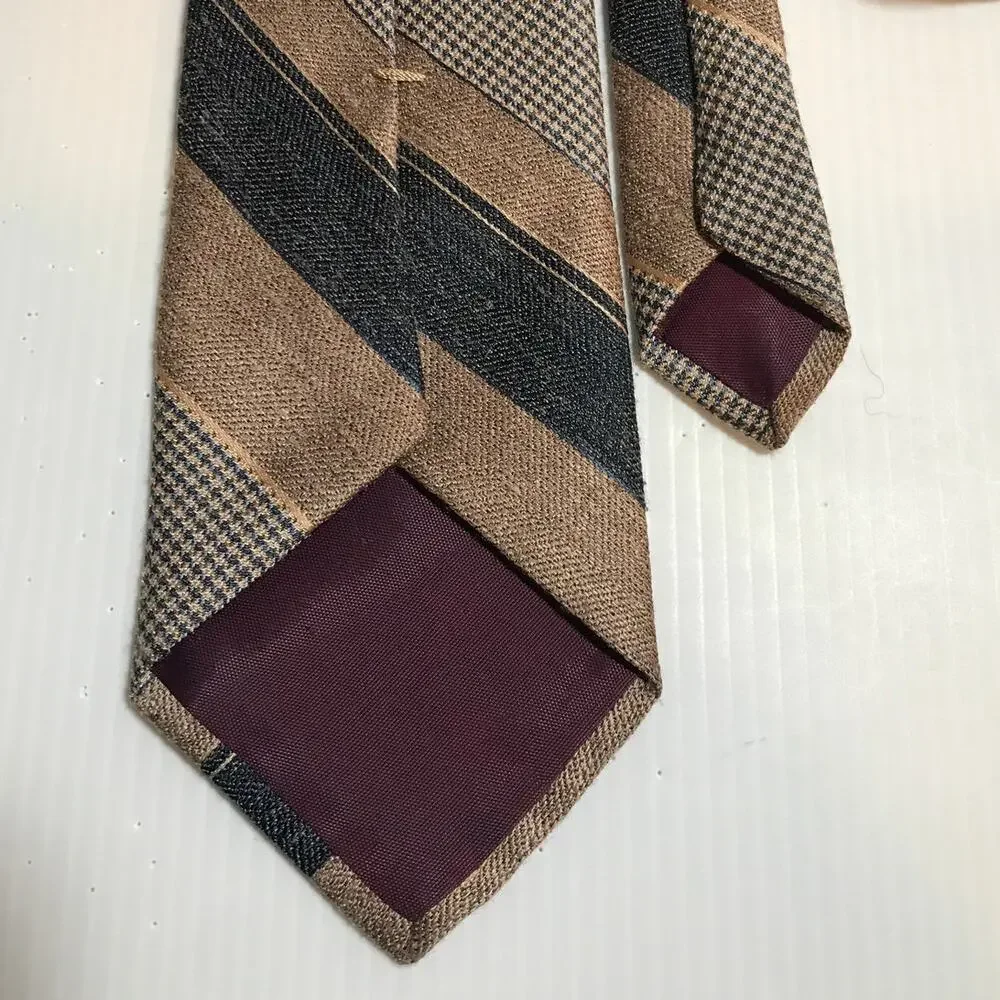 Striped Wool Short Classic Necktie